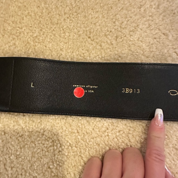 Oscar de la Renta Black Wide Waist-Cinching Belt main image 6